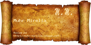 Muhr Mirella névjegykártya